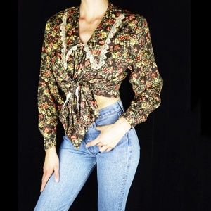 Frills and Thrills Vintage Floral Top